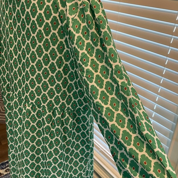 Green Lantern Sleeve Printing Long boho Dress - Picture 9 of 11